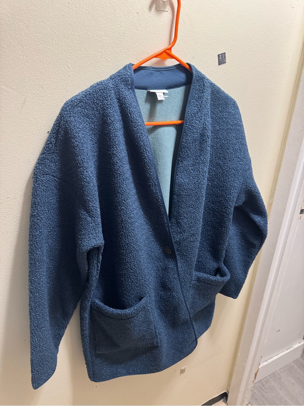 Pure Jill Dark Teal Sherpa Fleece Teddy Jacket/Cardigan from J.Jill size MP